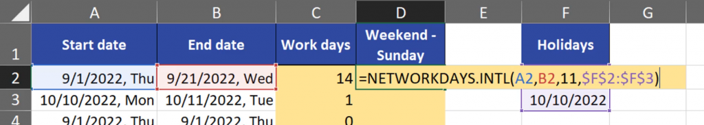  Function with holidays