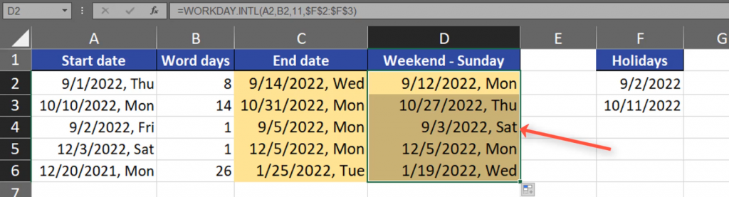 Saturday as a working day