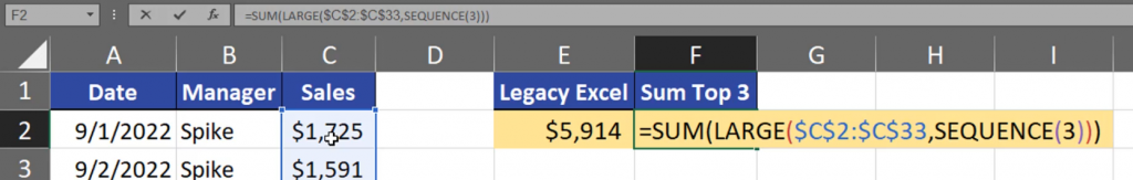 Adding the SEQUENCE function